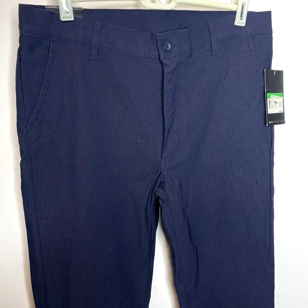 NWT GALAXY BY HARVIC MEN'S CHINO SLIM FIT CASUAL STRETCH PANTS NAVY